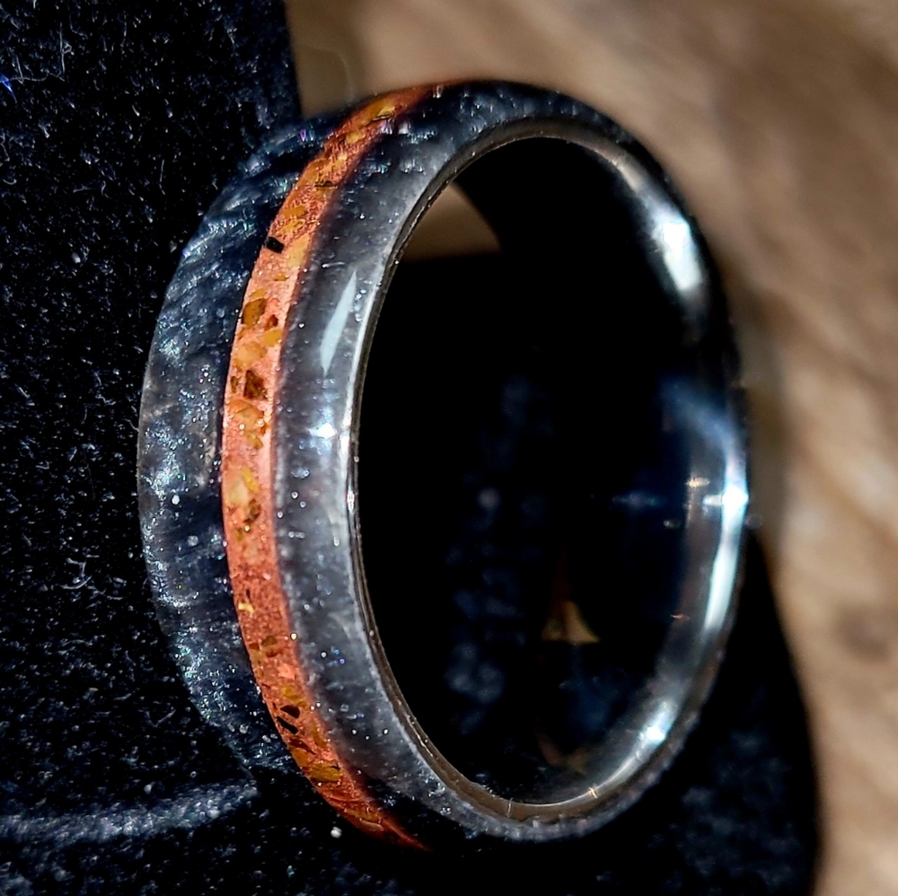 Custom handmade epoxy ring